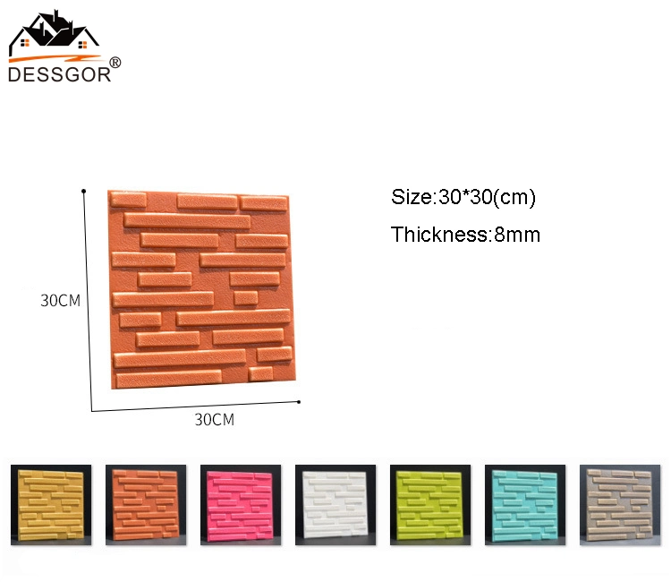 Self-Adhesive PE Bricks 3D Wall Panels Art Baseboard Ceiling Panel