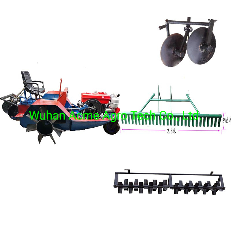 Paddy Field Tractor, Paddy Field Boat Tractor Paddy Tire Farm Boat Tractor for Rice Field Cultivation