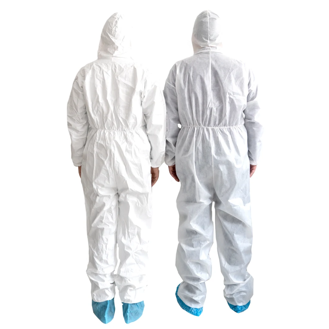 Eco-Friendly Material Non-Woven Disposables Painting Protective Single-Use PP/SMS/Sf Coverall