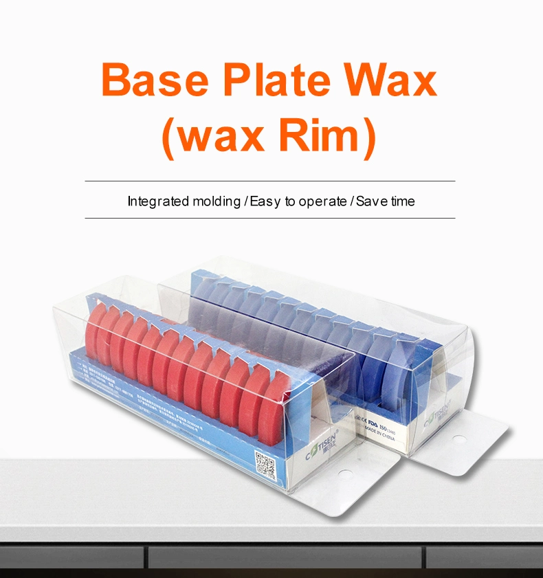 Dental Base Plate Wax Bite Block Red / Blue Occlusal Wax Dike Complete Denture Repair Material Dentist Auxiliary