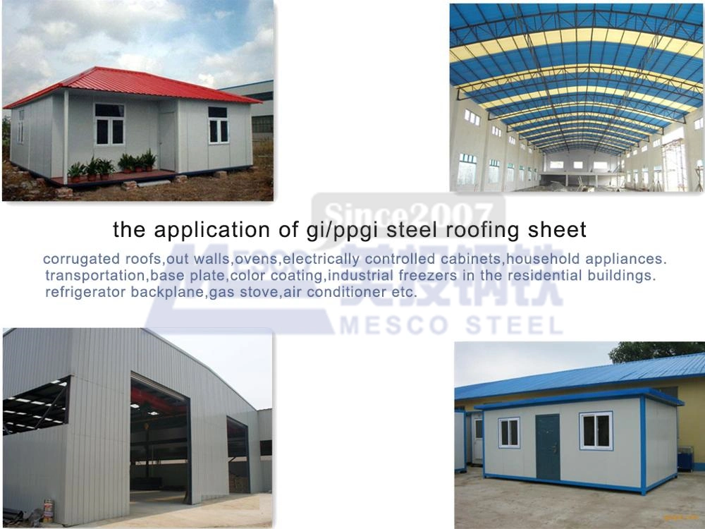 Roofing Material PPGI Corrugated Sheet/ Galvanized Zinc Roof Tile/Prepainted Galvanized Steel Sheet
