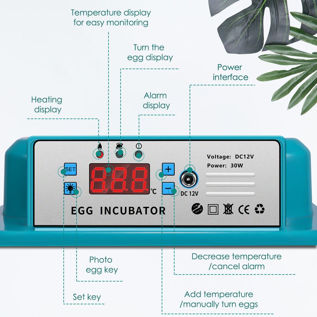 16 Automatic Double Electric Egg Incubators Mini Automatic Incubator with Flipper Used to Hatch Goose and Quail Eggs Egg Incubator