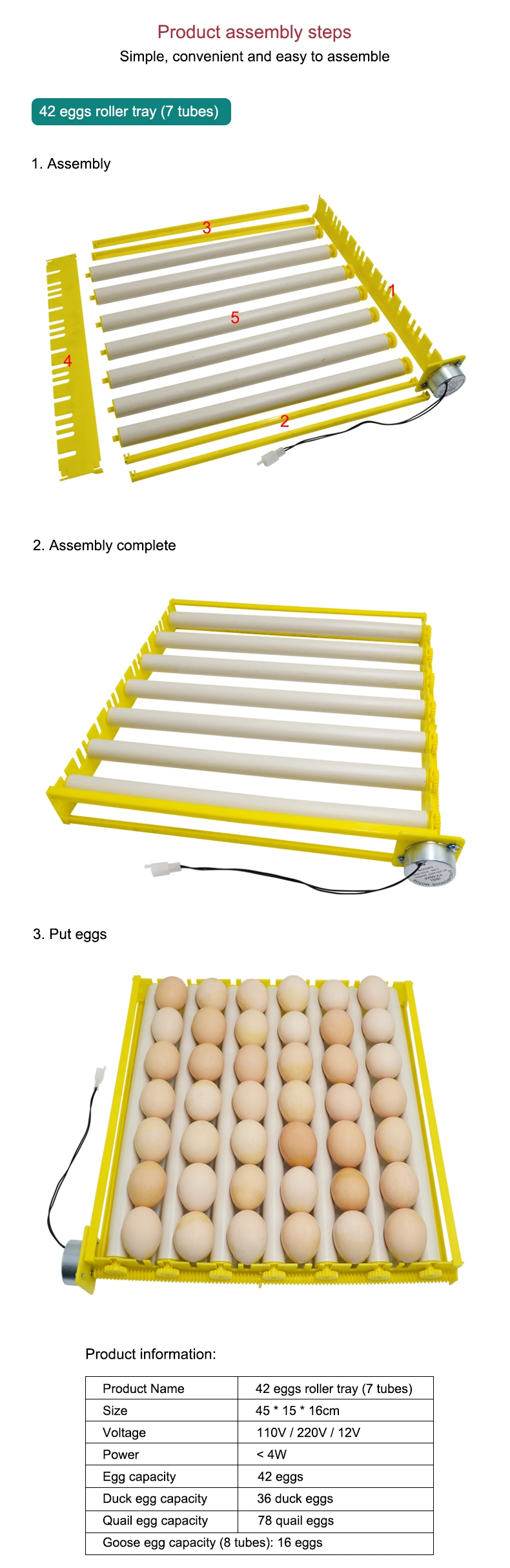 Multi-Functional Automatic Roller Egg Tray Hatching All Kinds of Eggs