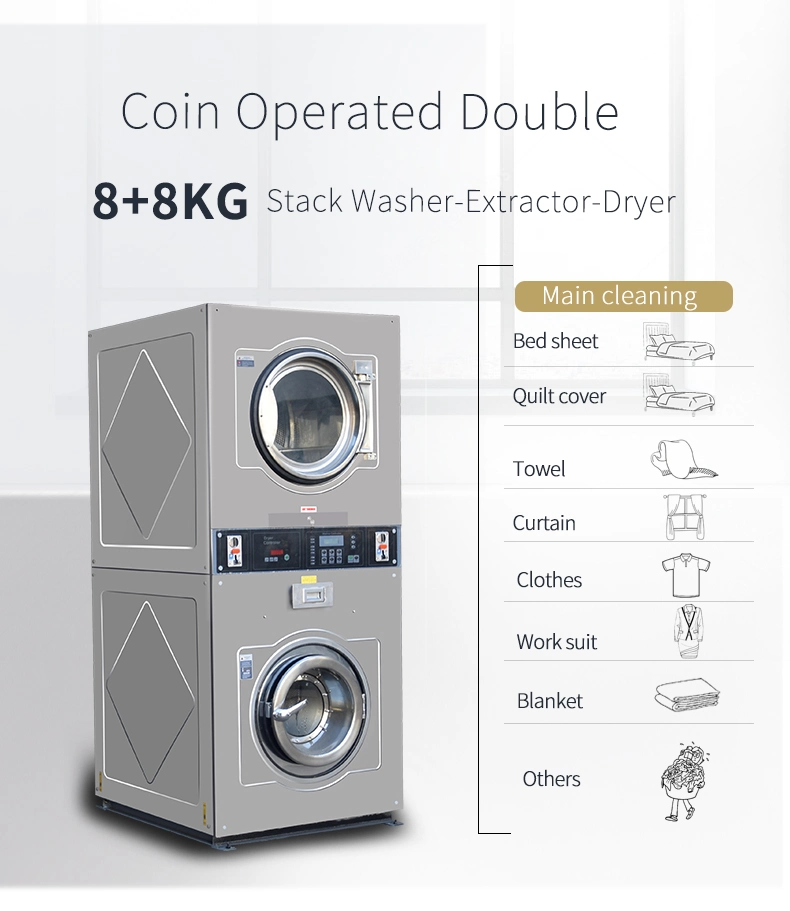 12kg Self Service Coin Operated Washing Machine for Launromat Coin Operated Commercial Washing Machine