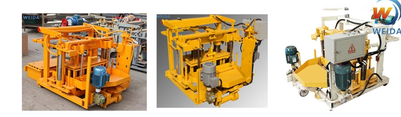 Qm4-35 Small Manual Mobile Egg Laying Cement Sand Hollow Concrete Brick Block Making Machine Price
