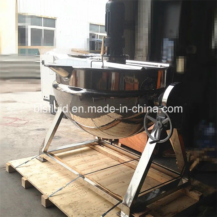 Zhejiang Bls Steam Tilting Jacketed Jam Cooking Boiling Kettle Stainless Steel Chocolate Holding Pot