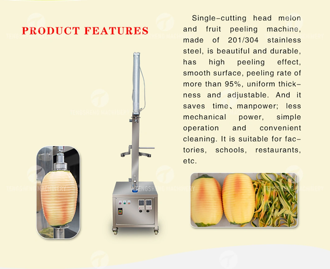 Cantaloupe Peeling Machine Automatic Papaya Grapefruit Pomelo Watermelon Coconut Melon Peeling Machine (TS-P80)