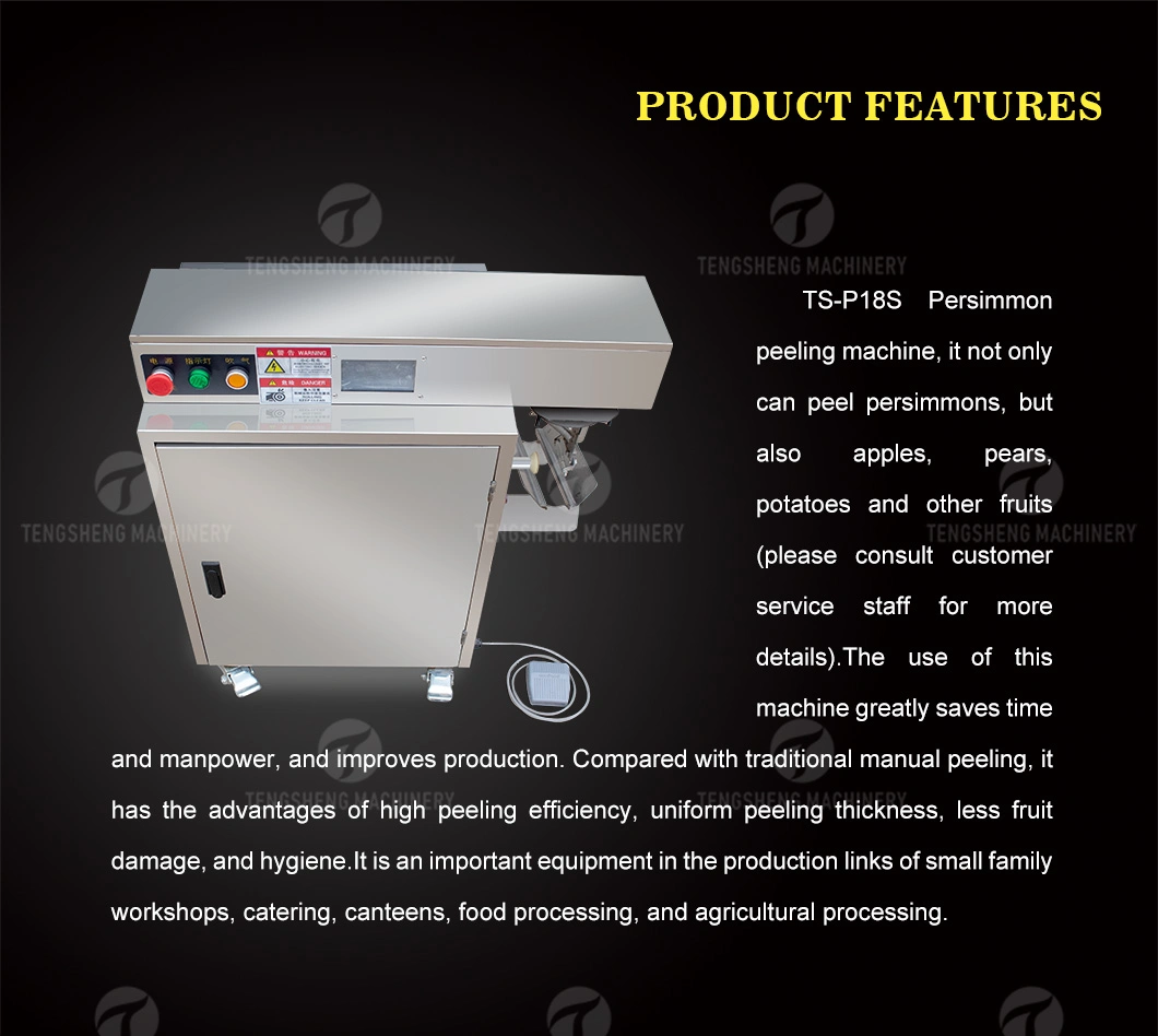 Industrial Stainless Steel Persimmon Peeling Machine Apple Peeling Processing Equipment (TS-P18S)