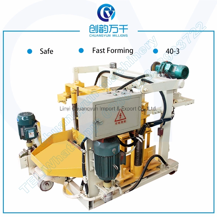 Small Brick Machine Egg Layer Qt40-3A Small Manual Brick Raw Material and Brick Molding Machine