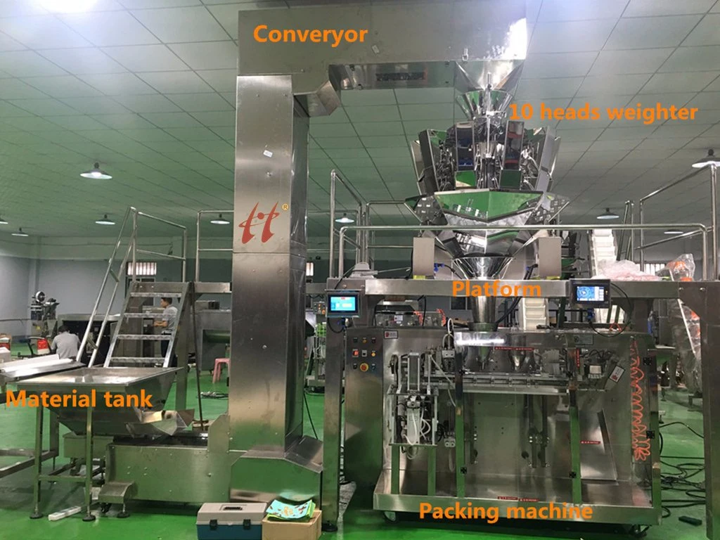 Nitrogen Filling Puffed Foods Potato Chips Stand up Pouch Doypack Bag Automatic Filling Packing Machine