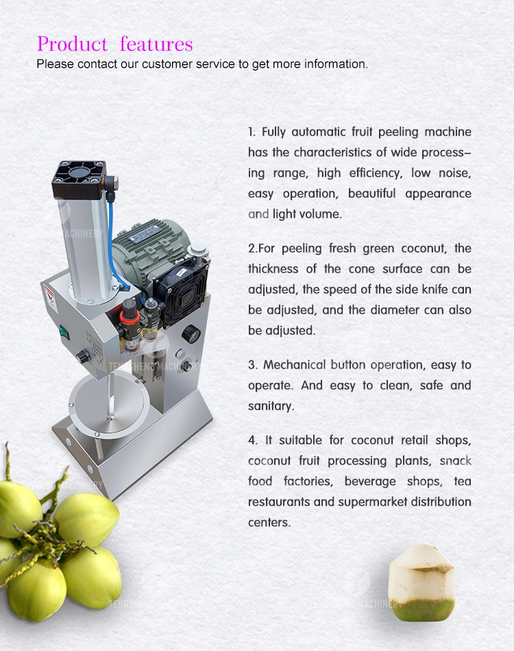 Industrial Automatic Young Green Coconut Peeling Machine Southeast Asia Coconut Peeling Processing (TS-P25)