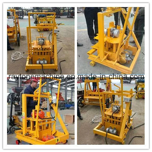 Mini Movable Manual Hollow Block Making Machine with Low Price Egg Layer Block Machine Qt40-3c