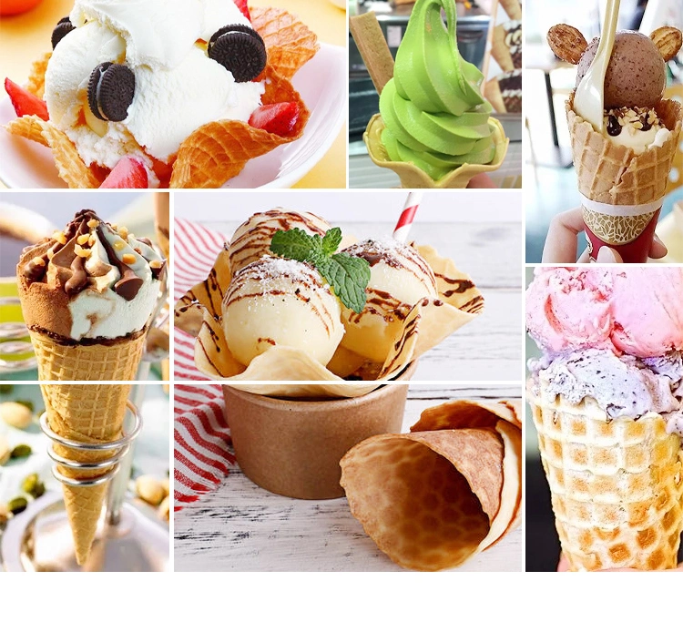 Commercial Double Plate Cone Baker Ice Cream Machine Crispy Machine Egg Roll Machine