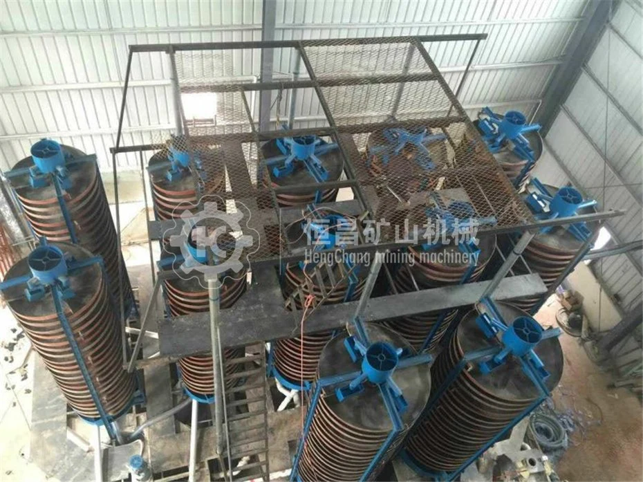 Mining Equipment Gravity Separator Mineral Wash Plant Fiberglass Spiral Chute Separator Machine