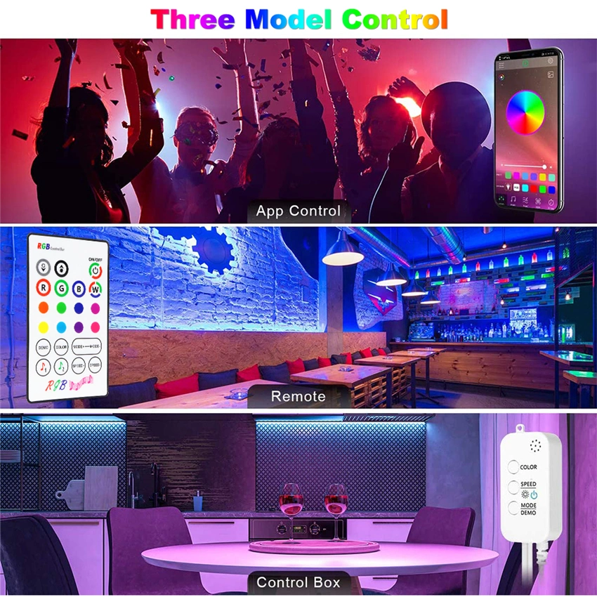 LED Strip Lights RGB LED Light Strip 5050 LED Tape Lights Color Changing LED Strip Lights with Remote Control for Home Lighting