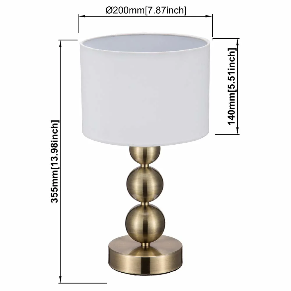 Jlt-T002 Portable Touch Table Lamps Bedside Lamps for Bedrooms with Touch Sensor Dimmable