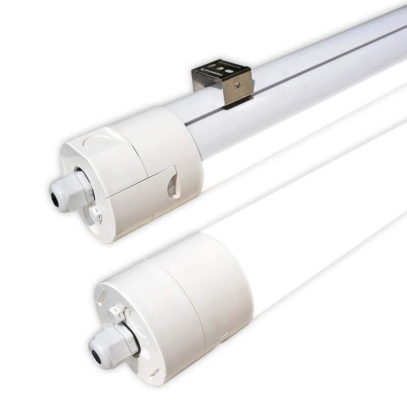 AC220V IP66 Ik08 LED Tubular Tri-Proof Light 40W 60W Round LED Tri-Proof Linear Light