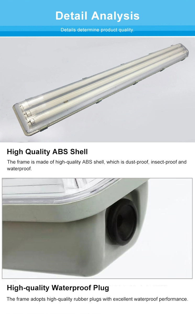 1.2mx 3 Tubes Fluorescent Explosion-proof Lamp IP65 Tri-proof Light Fire Emergency Light LED Isolated Tri-proof Light LED Tube Light Tube Lighting LED Tube Lamp
