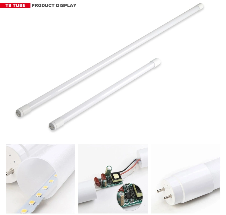 Raw Material LED Glass Tube Light Fixture PC Cover T8 LED Fixture IC Driver