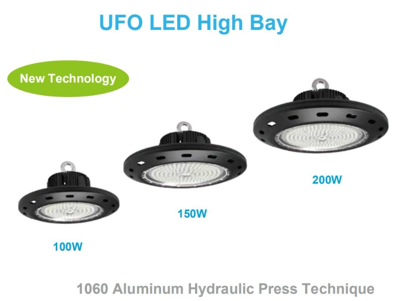Warehouse Light 100W 150W 200W IP65 UFO LED High Bay Light Explosion Proof Industrial Lighting