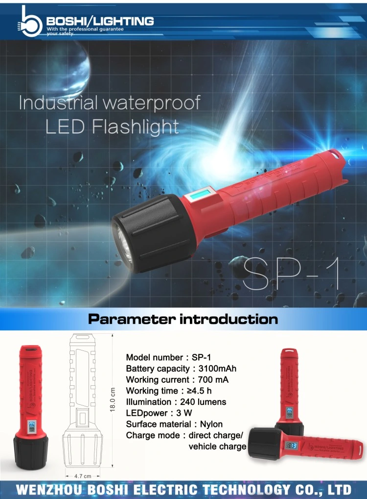 3100mAh 3W Nylon Material Explosion-Proof LED Flashlight (SP-1)