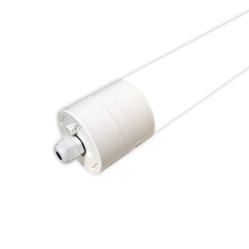 AC220V IP66 Ik08 LED Tubular Tri-Proof Light 40W 60W Round LED Tri-Proof Linear Light