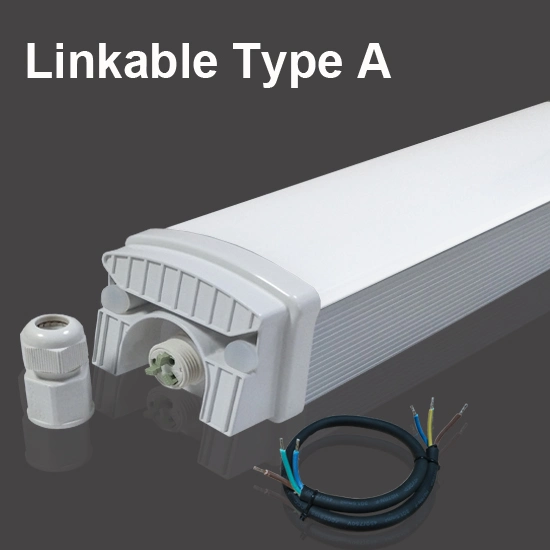 IP 65 Waterproof Batten Fixture 50W Tri-Proof LED Light, Linkable LED Linear Light