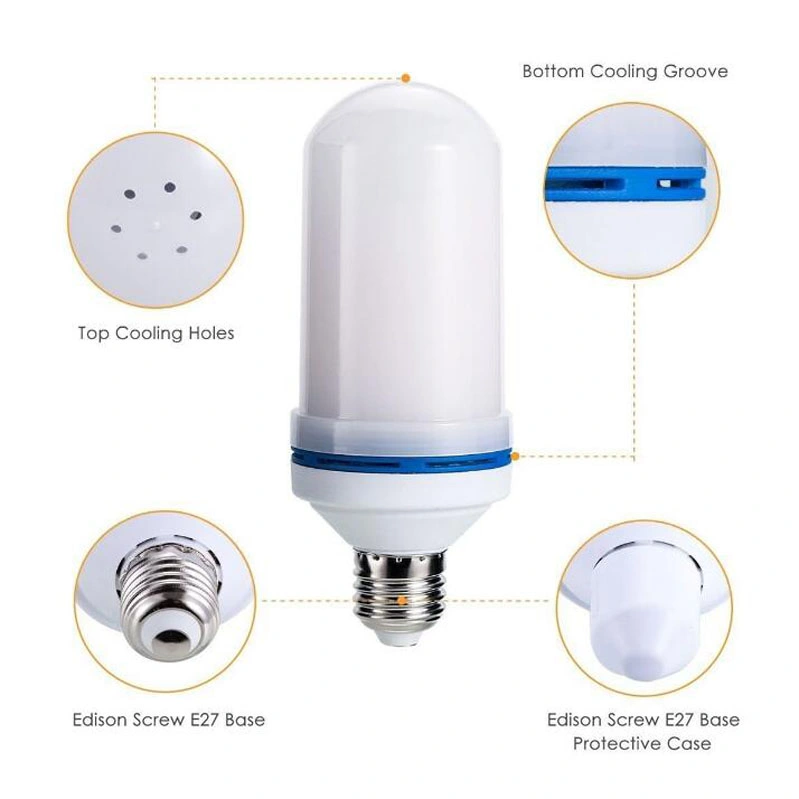 E27 E26 LED Flame Lamp Fire Effect Light Bulb Flickering Emulation Flame Light for Xmas Garden