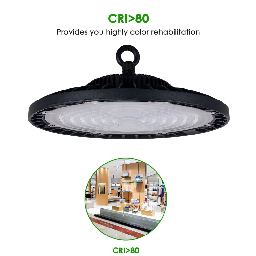 Commercial Industrial LED Lighting CE Aluminium 200W SMD Waterproof IP65 UFO LED High Bay Light