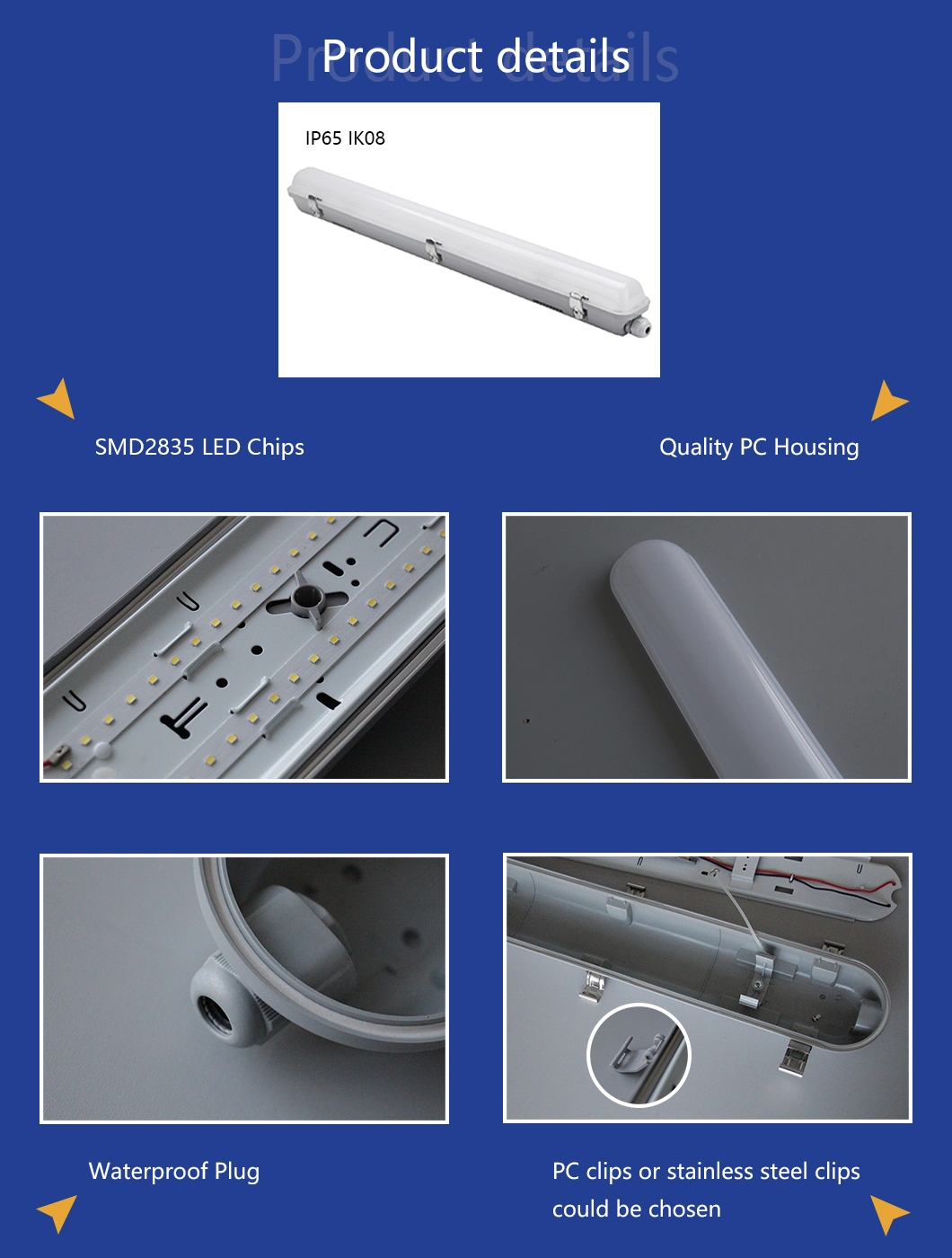 Ledmo LED Flood Light Weatherproof Fluorescent Light Fixtures