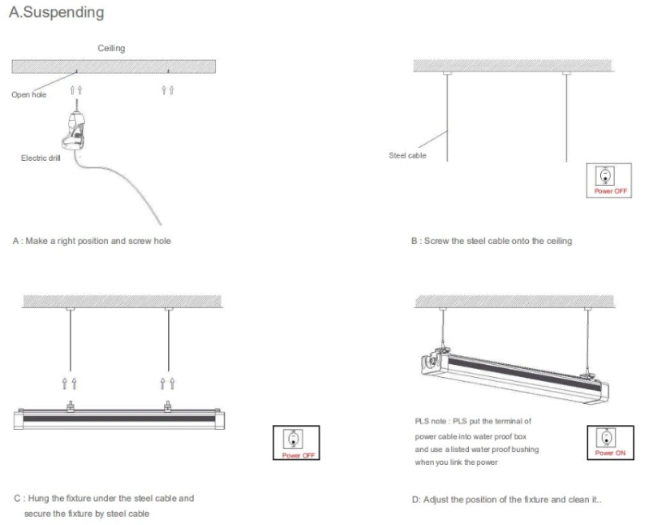 IP65 Tri-Proof LED Light 100lm/W AC100-277V LED Tri-Proof Tube Light