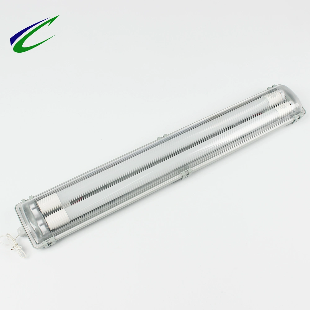 LED Tri-Proof Light Waterproof Light with Double LED Tube Vapor Tight Light Waterproof Lighting Fixtures