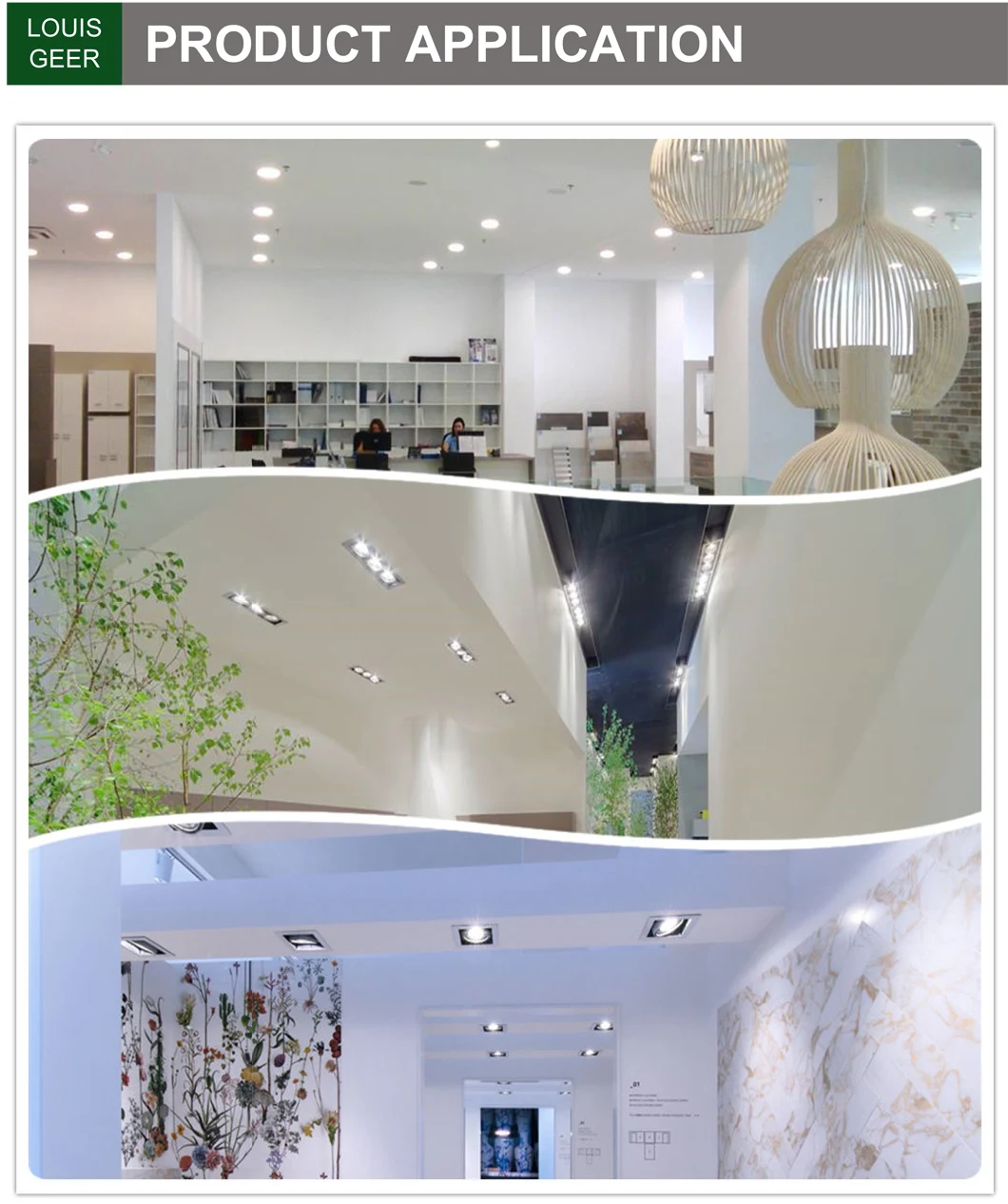 40W Round Ceiling Light Dimmable Downlights Anti-Glare LED Recessed Down Lights for Shops