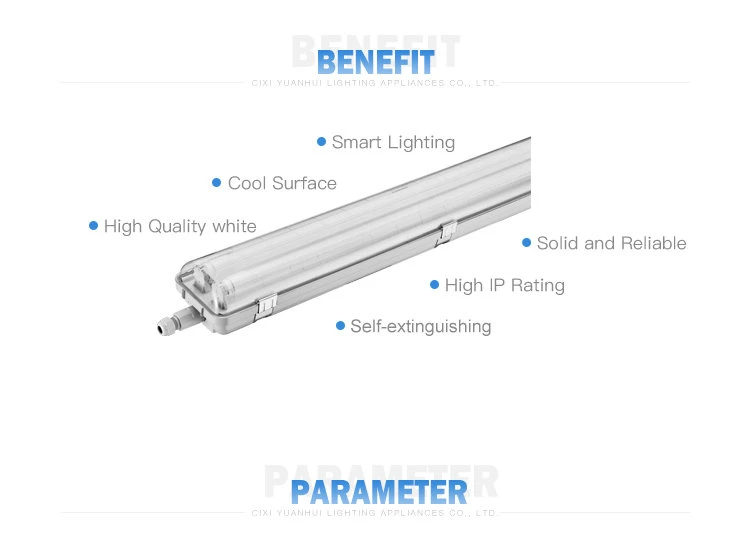 18/36/58W IP65 Waterproof Fluorescent Lighting Fixtures Waterproof Lamp, Tri Proof Light