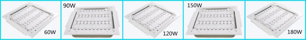 130lm/W Recessed 180W LED Canopy Light Gas Station LED Lighting Fixture