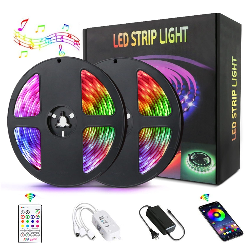 LED Strip Lights RGB LED Light Strip 5050 LED Tape Lights Color Changing LED Strip Lights with Remote Control for Home Lighting