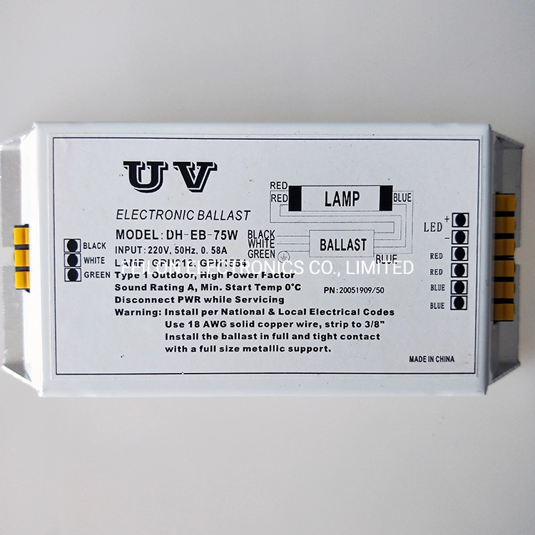 UV Ballast 75W Germicidal Light Electronic Ballast AC 240V UV Lamp Driver UV Light Ballast