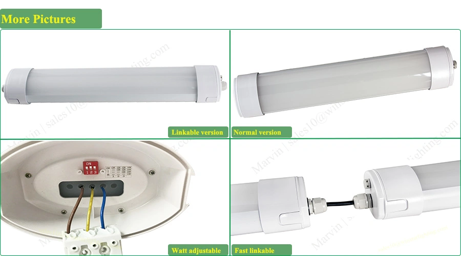 LED Tri Proof Light, Internal Integrated Battery Emergency Light, LED Tri-Proof Light