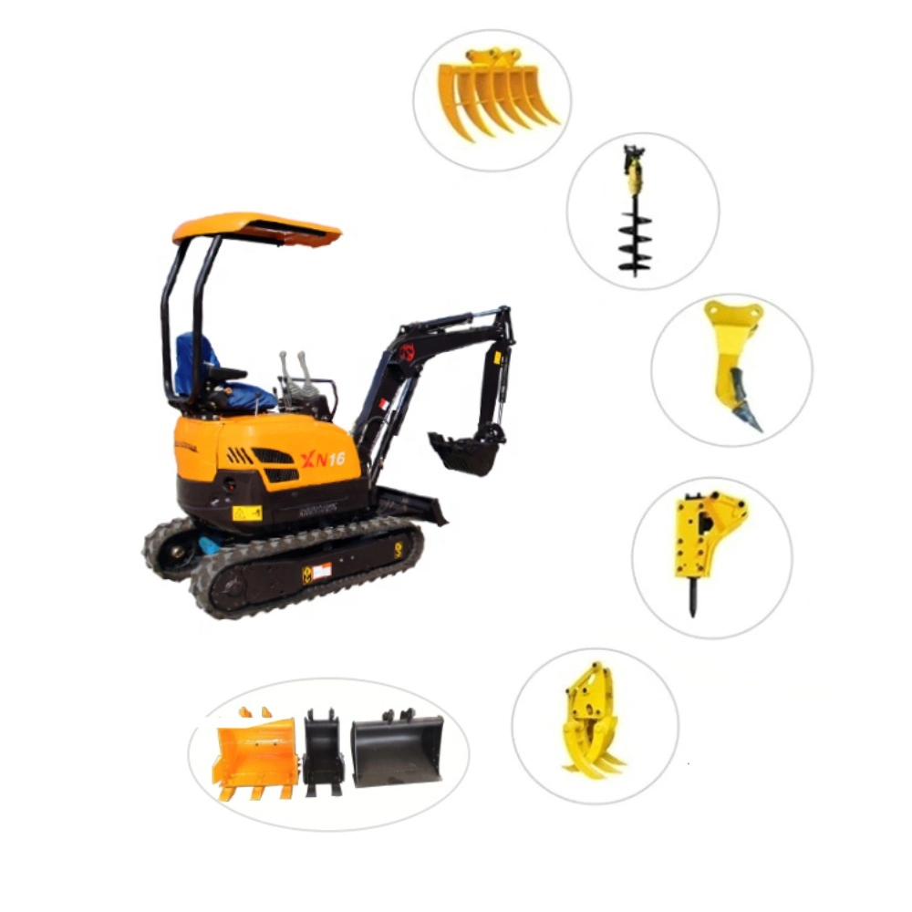 Xn16 Cheap Price Rhinoceros Excavator 1550kg Excavator with Auger Digger for House Foundation