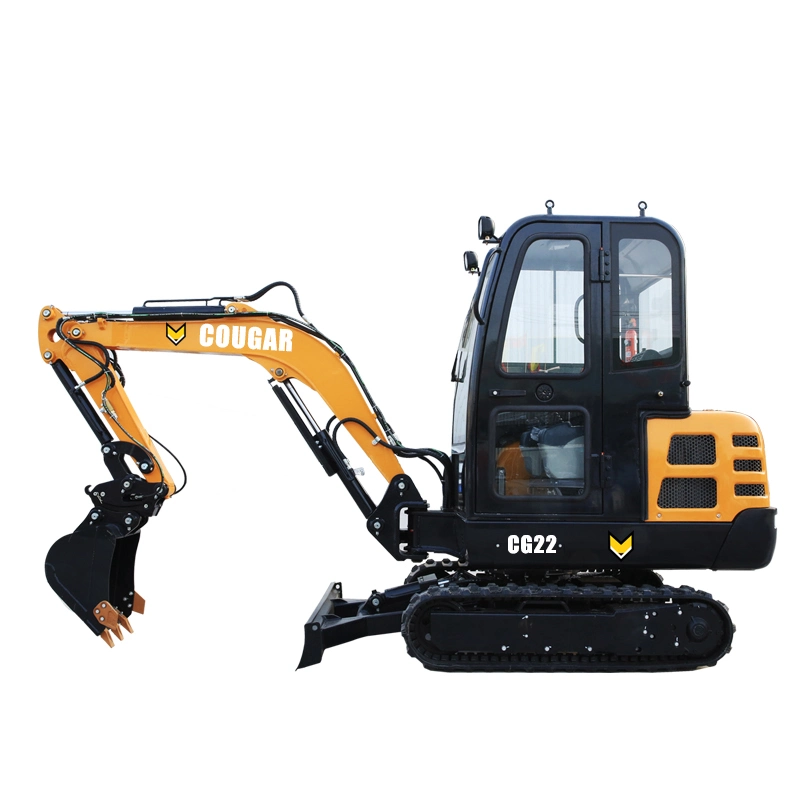 Cougar Cg22 High Quality Construction Machinery Chinese Mini Excavator 2.2 Ton Micro Excavator for Sale