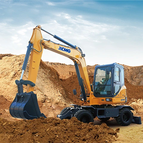 Official Manufacturer 6ton Small Wheeled Excavator Xe60wa