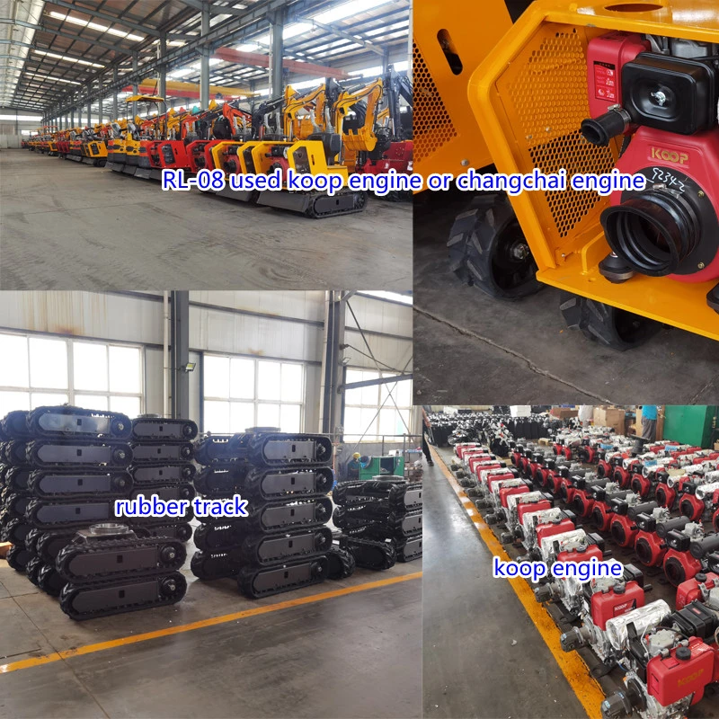Tailless Rotation Mini Excavator China Made Mini Excavator with Boom Swing Rubber Track