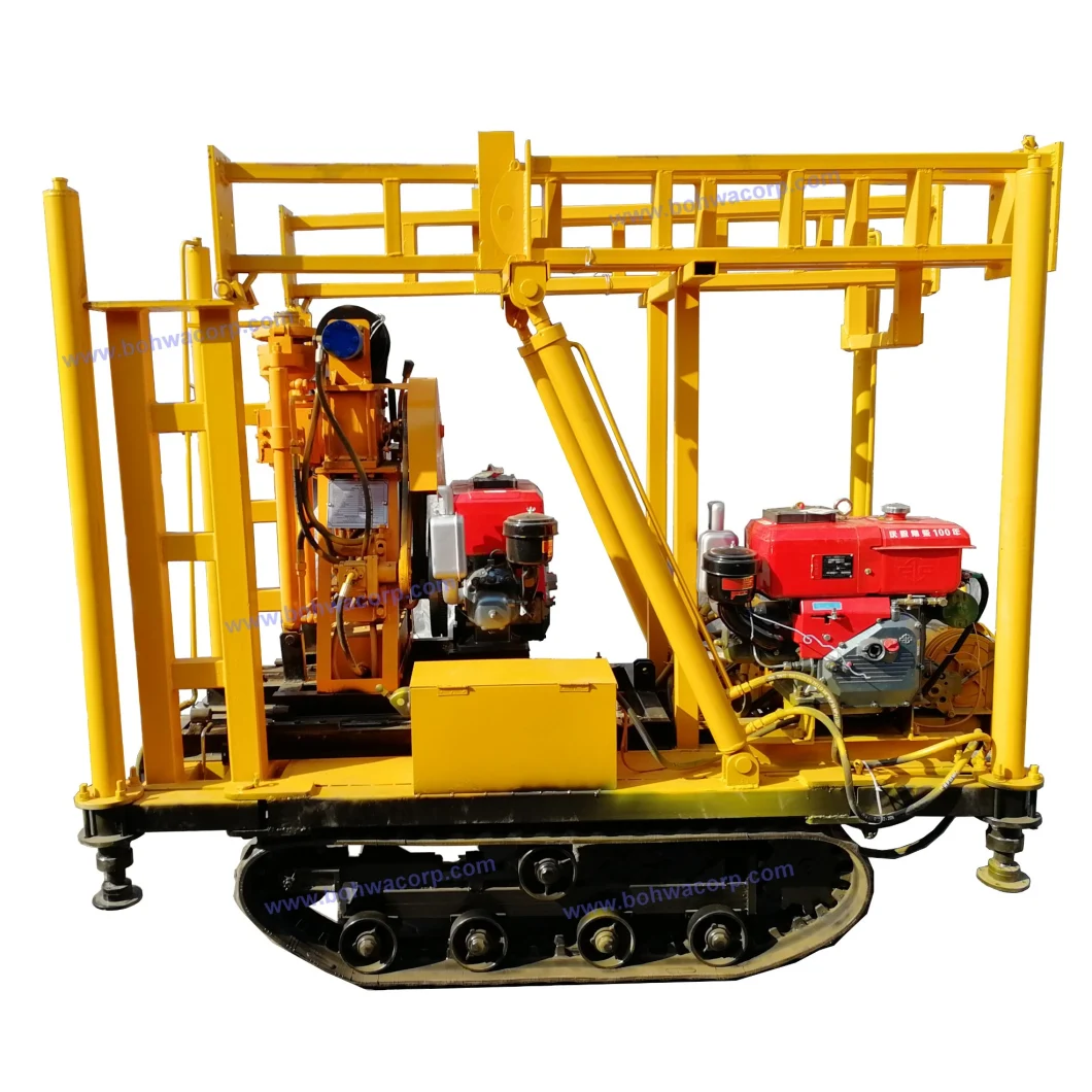 200m Mining Core Drill Rig on Crawler Chassis, Engineering Drill Rig