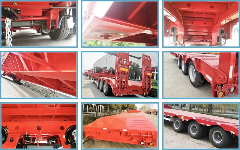 Brand New 3 Axles Lowbed Trailer/ Excavator Carrier Semi Trailer for Sale