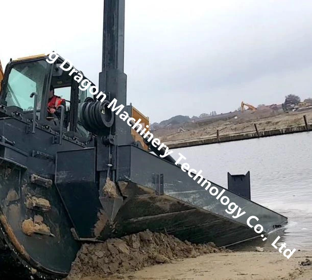 Crawler Amphibious Swamp Buggy Excavator Dredging Excavator with Floating Pontoon for Marsh and Wetland