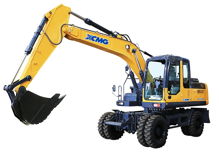 XCMG 15 Ton Wheel Excavator XE150WB Cheap Swamp Buggy Wheeled Excavator for Construction