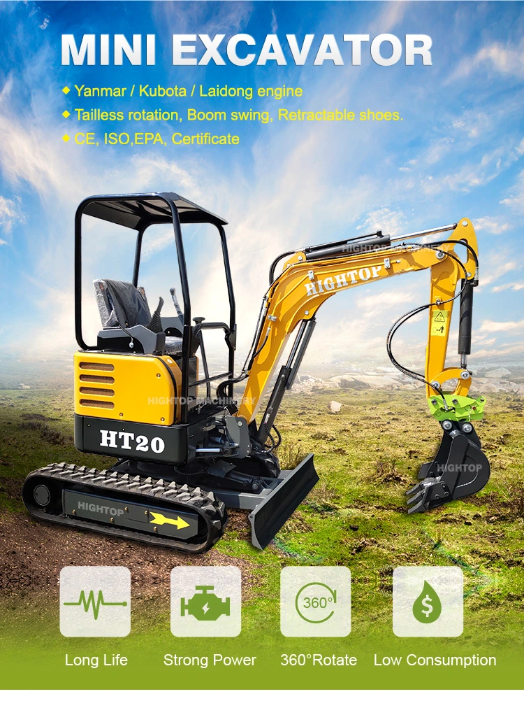 Mini Excavator Small Excavator 2000kg Hydraulic Mini Excavator with Competitive Prices