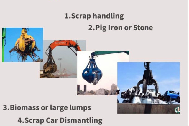 Scrap Material Grapple for Excavator Grapple