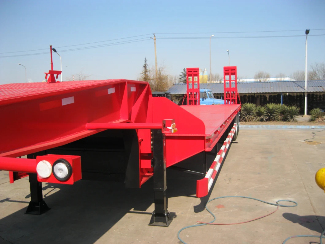 Machinery Transporting 50 Tons Low Bed Semi-Trailer 3 Axles Low Bed Semi Trailer 3rows 6 Axles Low Bed Semi Trailer Price/Excavator Trailer/100 Tons Lowboy Trai