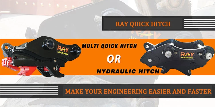 Ray Double Safe Lock Quick Coupler Hydraulic Quick Hitch for Excavator Wheel Loader